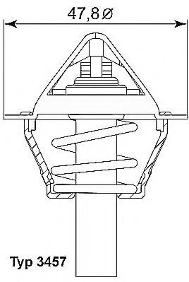 Termostat,lichid racire MERCEDES CLK (C209) (2002 - 2009) WAHLER 3457.90D piesa NOUA