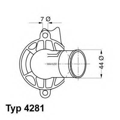 Termostat,lichid racire MERCEDES CLK Cabriolet (A209) (2003 - 2010) WAHLER 4281.87D piesa NOUA