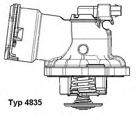 Termostat,lichid racire MERCEDES CLS (C219) (2004 - 2011) WAHLER 4835.87D piesa NOUA