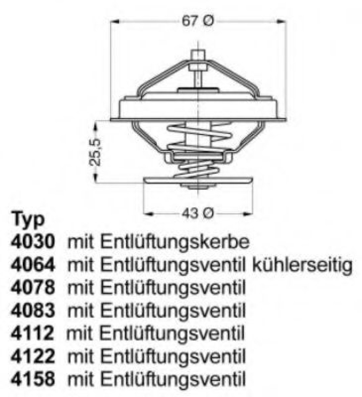 Termostat,lichid racire MERCEDES E-CLASS Cupe (C124) (1993 - 1997) WAHLER 4078.87D piesa NOUA