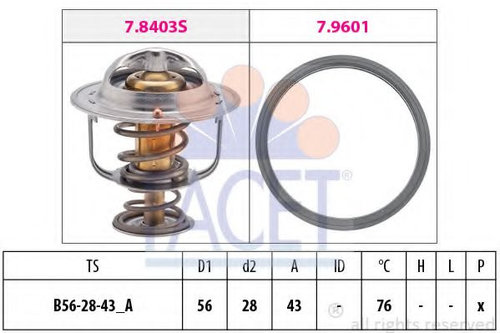 Termostat,lichid racire MITSUBISHI PAJERO III Canvas Top (V6_W, V7_W) (2000 - 2006) FACET 7.8403 pie...