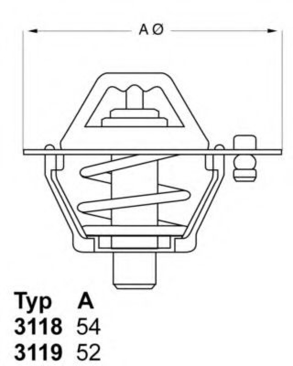 Termostat,lichid racire NISSAN PICK UP II (D21) (1985 - 1998) WAHLER 3118.82D1 piesa NOUA