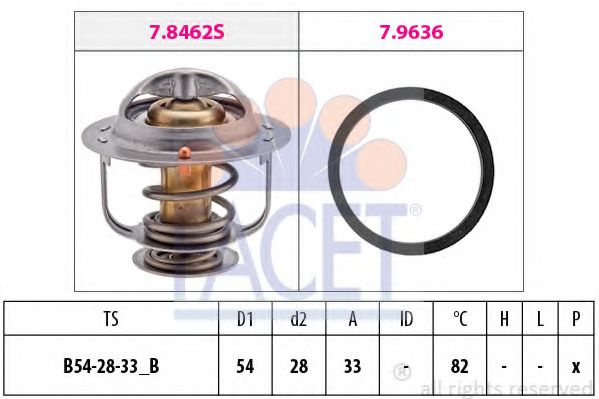 Termostat,lichid racire NISSAN X-TRAIL (T30) (2001 - 2013) FACET 7.8645 piesa NOUA