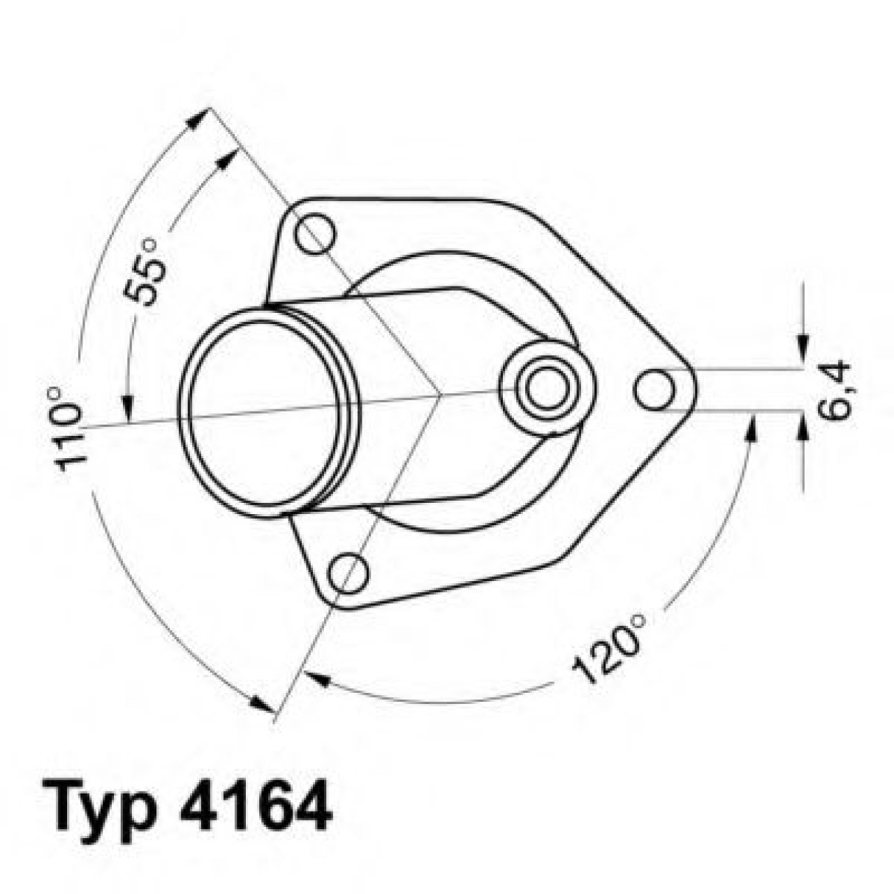 Termostat,lichid racire OPEL ASTRA F Combi (51, 52) (1991 - 1998) WAHLER 4164.92D piesa NOUA