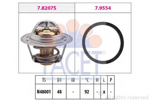 Termostat,lichid racire OPEL ASTRA F Combi (51, 52) (1991 - 1998) FACET 7.8207 piesa NOUA