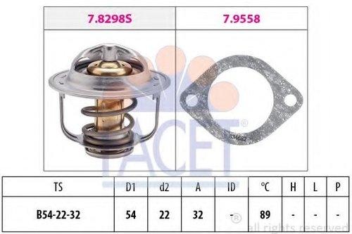 Termostat,lichid racire OPEL ASTRA H Combi (L35) (2004 - 2016) FACET 7.8298 piesa NOUA