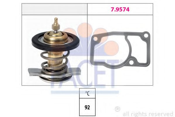 Termostat,lichid racire OPEL VECTRA C (2002 - 2016) FACET 7.8607 piesa NOUA