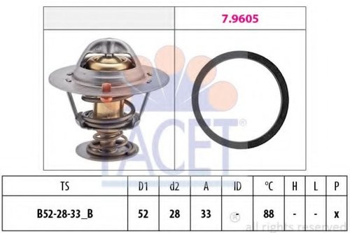 Termostat,lichid racire PEUGEOT BOXER caroserie (2006 - 2016) FACET 7.8412 piesa NOUA