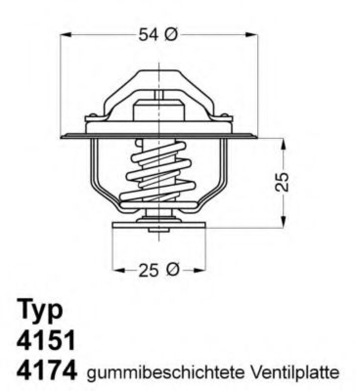 Termostat,lichid racire RENAULT MASTER I caroserie (T) (1980 - 1998) WAHLER 4151.76D piesa NOUA