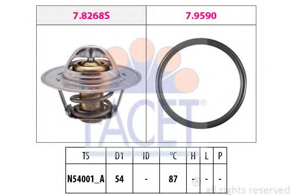 Termostat,lichid racire SEAT LEON (1P1) (2005 - 2012) FACET 7.8268 piesa NOUA