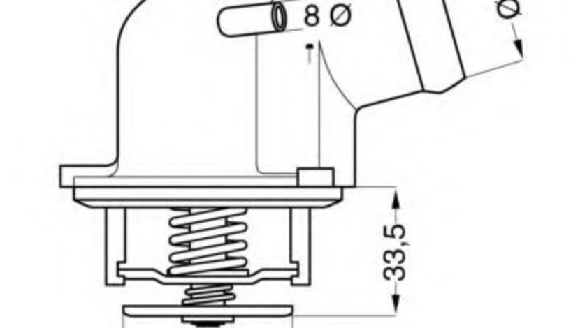 Termostat,lichid racire SSANGYONG MUSSO (FJ) (1993 - 2016) WAHLER 4275.87D piesa NOUA