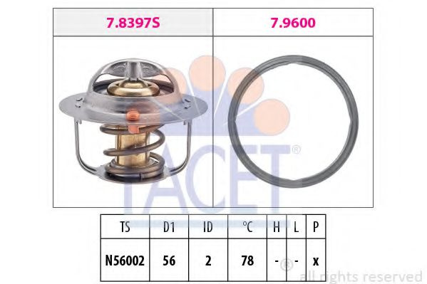 Termostat,lichid racire SUBARU FORESTER (SG) (2002 - 2016) FACET 7.8397 piesa NOUA