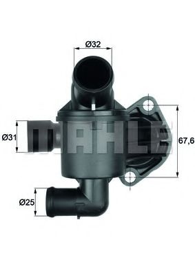 Termostat,lichid racire VW CRAFTER 30-50 platou / sasiu (2F) (2006 - 2016) MAHLE ORIGINAL TI 35 87 piesa NOUA