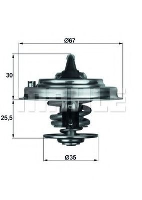 Termostat,lichid racire VW EOS (1F7, 1F8) (2006 - 2016) MAHLE ORIGINAL TX 30 80D piesa NOUA