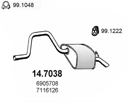 Toba Esapament Finala Asso Ford 14.7038