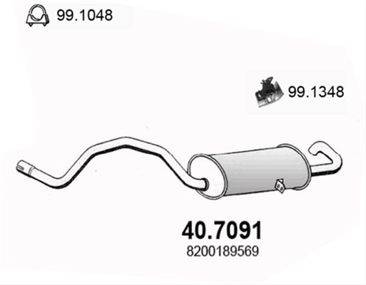 Toba Esapament Finala Asso Renault 40.7091