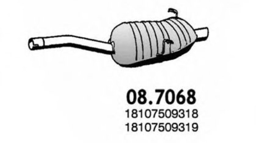 Toba esapament finala BMW Seria 3 Cabriolet (E46) (2000 - 2007) ASSO 08.7068 piesa NOUA