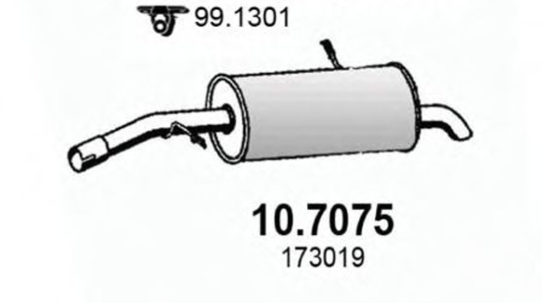 Toba esapament finala CITROEN C3 I (FC) (2002 - 2016) ASSO 10.7075 piesa NOUA