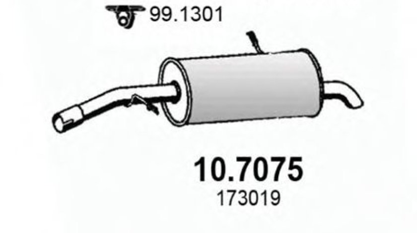 Toba esapament finala CITROEN C3 I (FC) (2002 - 2016) ASSO 10.7075 piesa NOUA