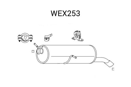 Toba esapament finala CITROEN C4 Cupe (LA) (2004 - 2011) QWP WEX253 piesa NOUA