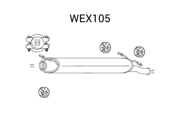 Toba esapament finala CITROEN XSARA Cupe (N0) (1998 - 2005) QWP WEX105 piesa NOUA