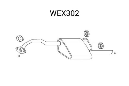 Toba esapament finala DAEWOO LEGANZA (KLAV) (1997 - 2004) QWP WEX302 piesa NOUA