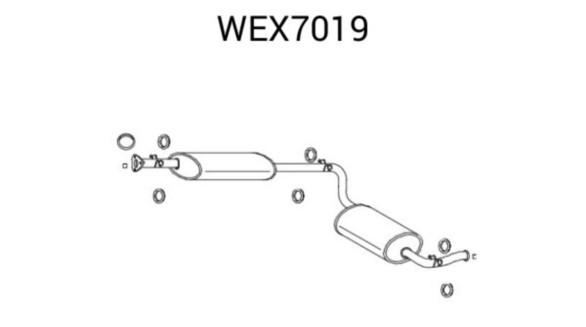 Toba esapament finala FIAT DUCATO caroserie (230L) (1994 - 2002) QWP WEX7019 piesa NOUA