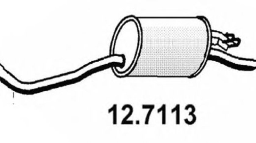 Toba esapament finala FIAT PUNTO (176) (1993 - 1999) ASSO 12.7113 piesa NOUA