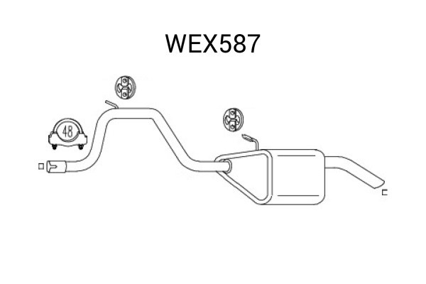 Toba esapament finala FORD MONDEO II (BAP) (1996 - 2000) QWP WEX587 piesa NOUA