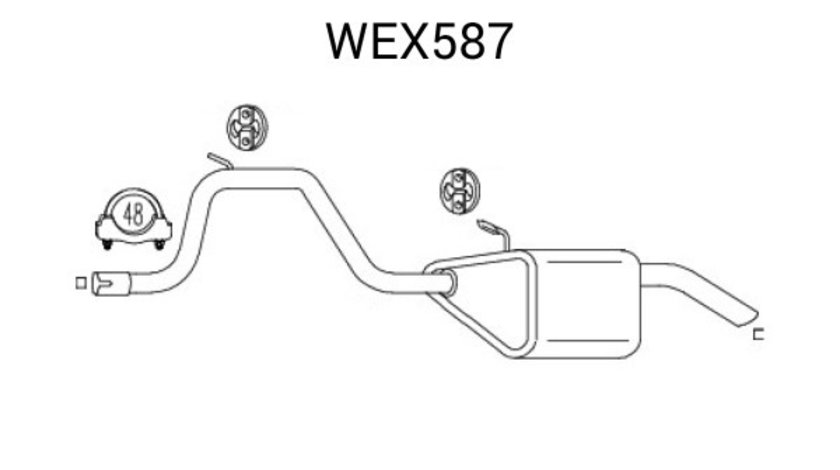 Toba esapament finala FORD MONDEO II (BAP) (1996 - 2000) QWP WEX587 piesa NOUA