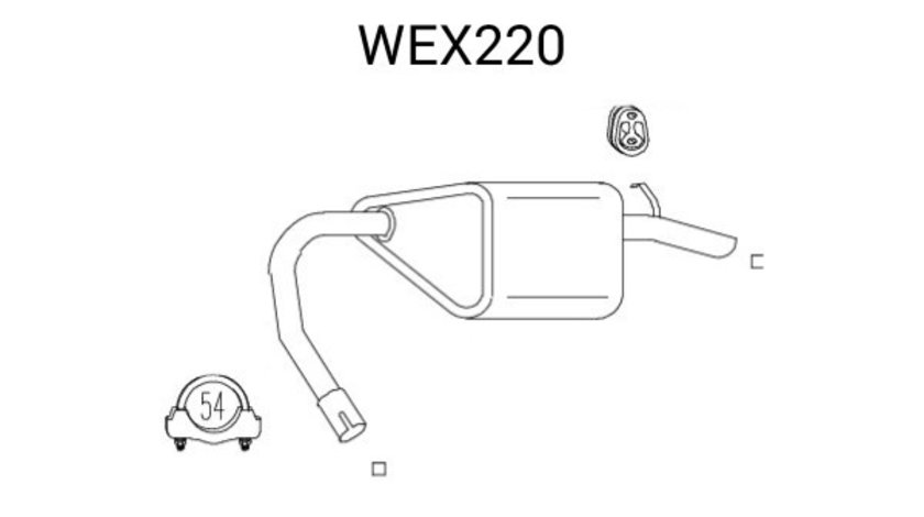 Toba esapament finala FORD MONDEO II Limuzina (BFP) (1996 - 2000) QWP WEX220 piesa NOUA