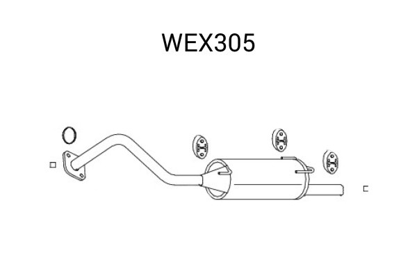 Toba esapament finala NISSAN ALMERA I Hatchback (N15) (1995 - 2000) QWP WEX305 piesa NOUA