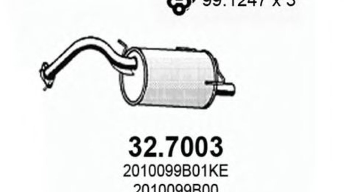 Toba esapament finala NISSAN MICRA II (K11) (1992 - 2003) ASSO 32.7003 piesa NOUA