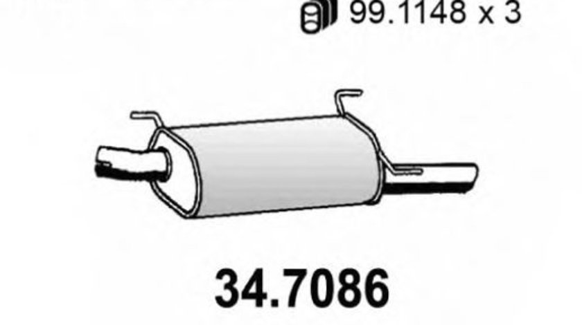 Toba esapament finala OPEL VECTRA B Combi (31) (1996 - 2003) ASSO 34.7086 piesa NOUA