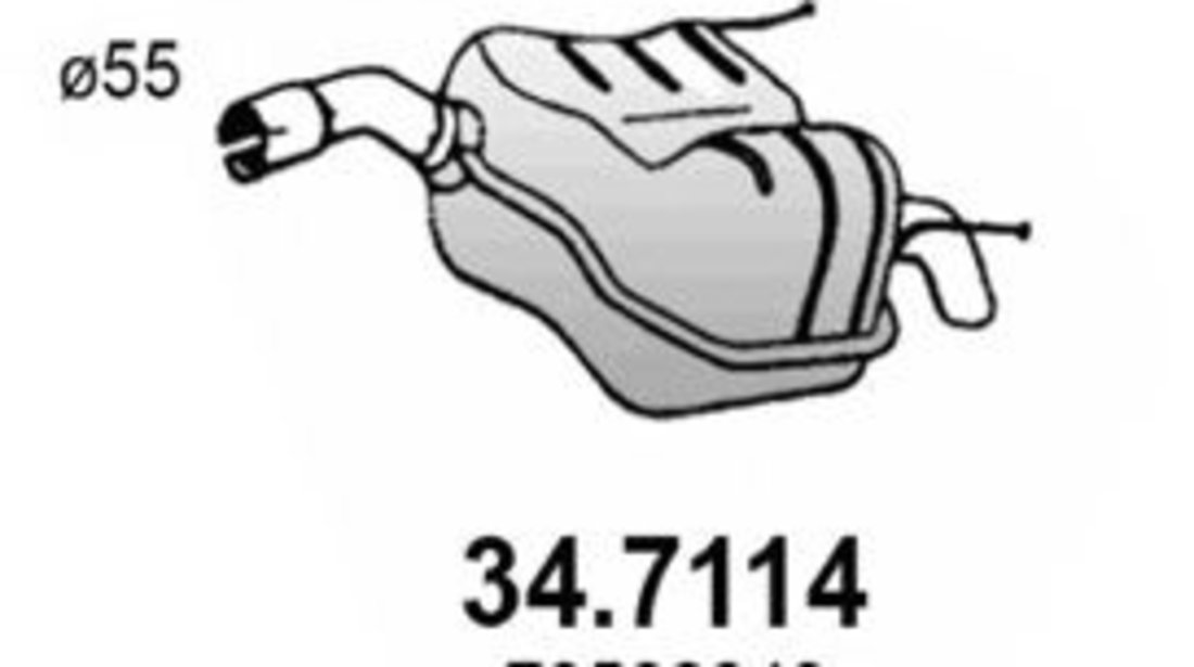 Toba esapament finala OPEL VECTRA C (2002 - 2016) ASSO 34.7114 piesa NOUA