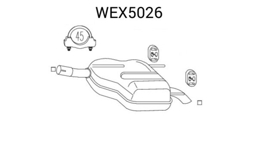 Toba esapament finala OPEL VECTRA C Combi (2003 - 2016) QWP WEX5026 piesa NOUA