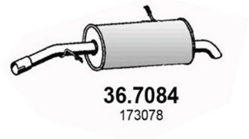 Toba esapament finala PEUGEOT 207 (WA, WC) (2006 - 2016) ASSO 36.7084 piesa NOUA
