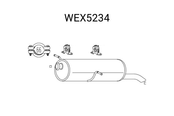 Toba esapament finala PEUGEOT 307 Estate (3E) (2002 - 2016) QWP WEX5234 piesa NOUA
