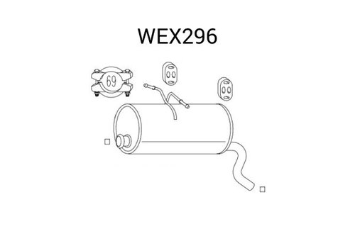 Toba esapament finala PEUGEOT PARTNER combispace (5F) (1996 - 2012) QWP WEX296 piesa NOUA