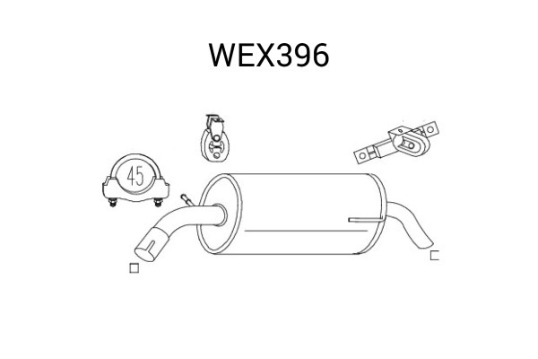 Toba esapament finala SEAT AROSA (6H) (1997 - 2004) QWP WEX396 piesa NOUA