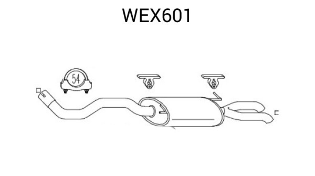 Toba esapament finala SEAT CORDOBA Vario (6K5) (1996 - 1999) QWP WEX601 piesa NOUA