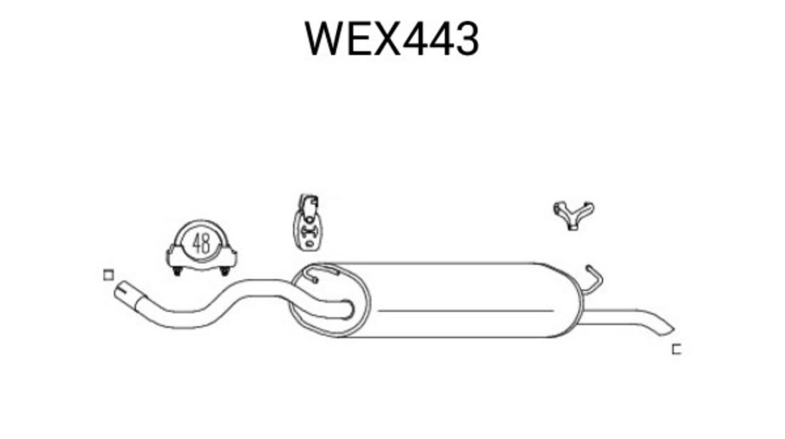 Toba esapament finala SKODA OCTAVIA I Combi (1U5) (1998 - 2010) QWP WEX443 piesa NOUA