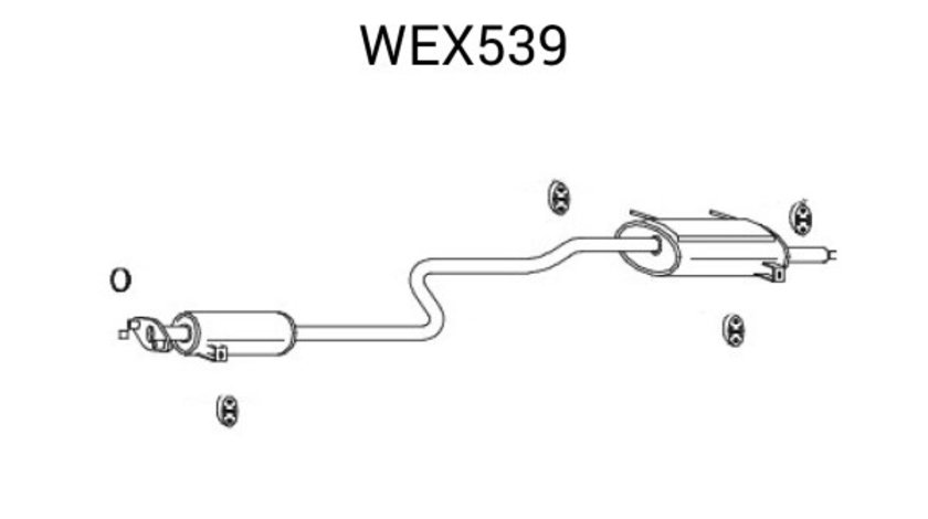 Toba esapament finala SUZUKI SWIFT II Hatchback (EA, MA) (1989 - 2005) QWP WEX539 piesa NOUA