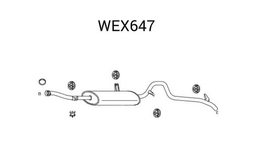 Toba esapament finala SUZUKI VITARA (ET, TA) (1988 - 1998) QWP WEX647 piesa NOUA
