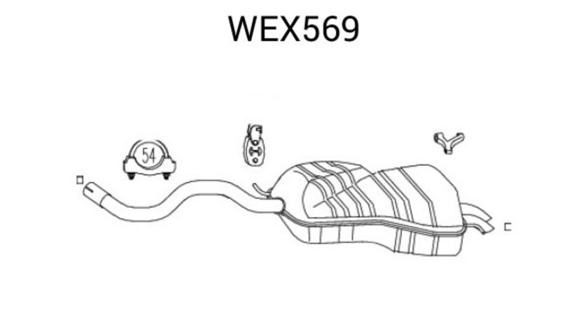 Toba esapament finala VW GOLF IV (1J1) (1997 - 2005) QWP WEX569 piesa NOUA