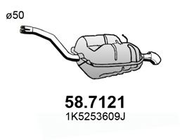 Toba esapament finala VW GOLF V Variant (1K5) (2007 - 2009) ASSO 58.7121 piesa NOUA