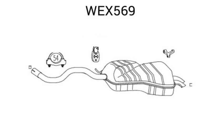 Toba esapament finala VW NEW BEETLE (9C1, 1C1) (1998 - 2010) QWP WEX569 piesa NOUA