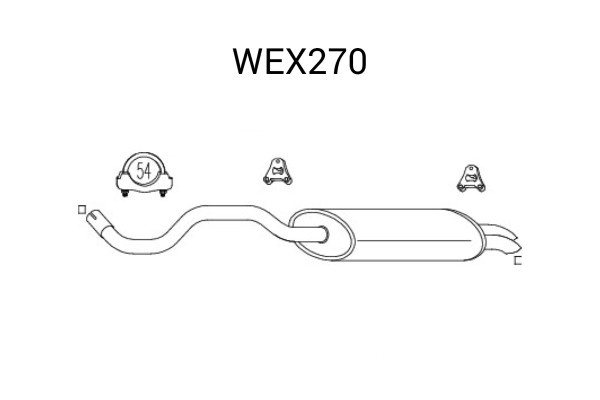 Toba esapament finala VW POLO (6N1) (1994 - 1999) QWP WEX270 piesa NOUA