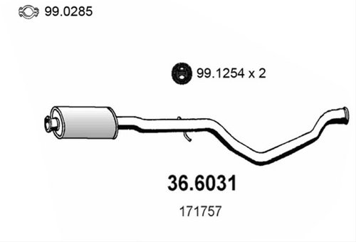 Toba Esapament Intermediara Asso Peugeot 36.6031