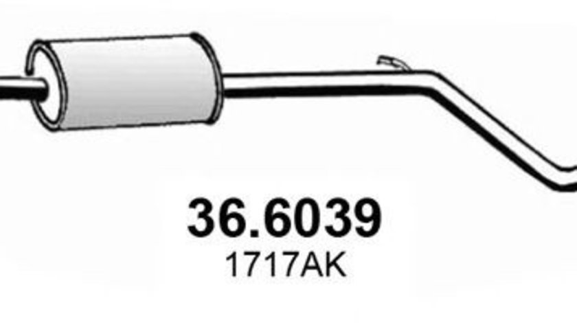 Toba esapament intermediara CITROEN C4 I (LC) (2004 - 2011) ASSO 36.6039 piesa NOUA